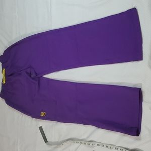 WonderWink Four-Stretch Sporty Cargo Pants-Eggplant-EUC-Sz XS